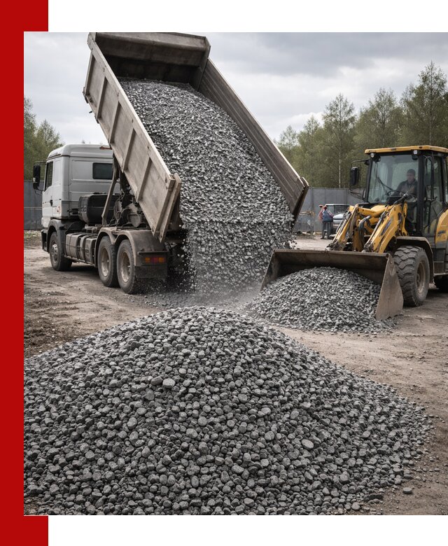 Доставка и продажа щебня гранитного в Кронштадте