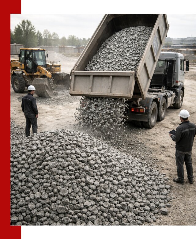Доставка гранитного щебня фракции 20-40 в Кронштадте