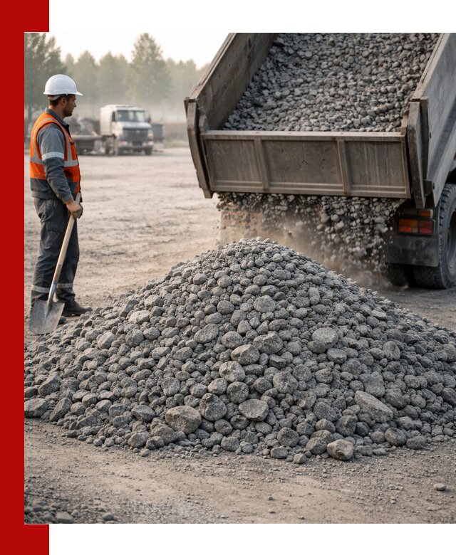 Гранитный щебень фракции 100–201 для строительства в Кронштадте