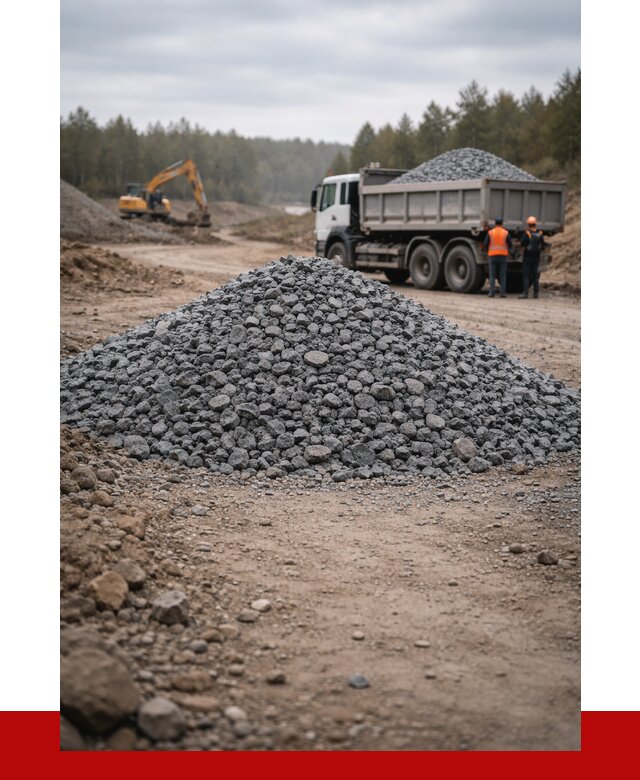 Щебень габбро диабаз фракция 40-70 в Кронштадте от 2295 р-ПРОНЕРУДКрн