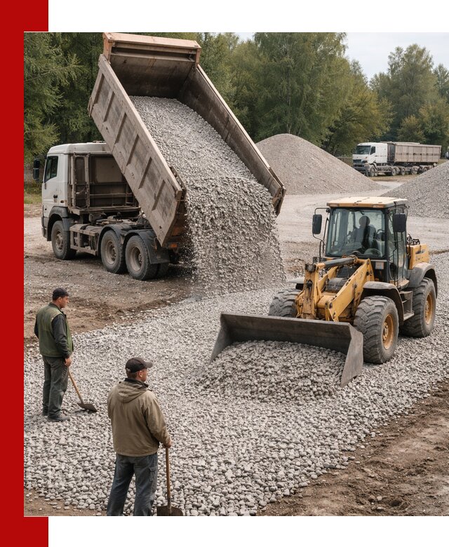 Купить гравийный щебень фракция 20-40 в Кронштадте с доставкой