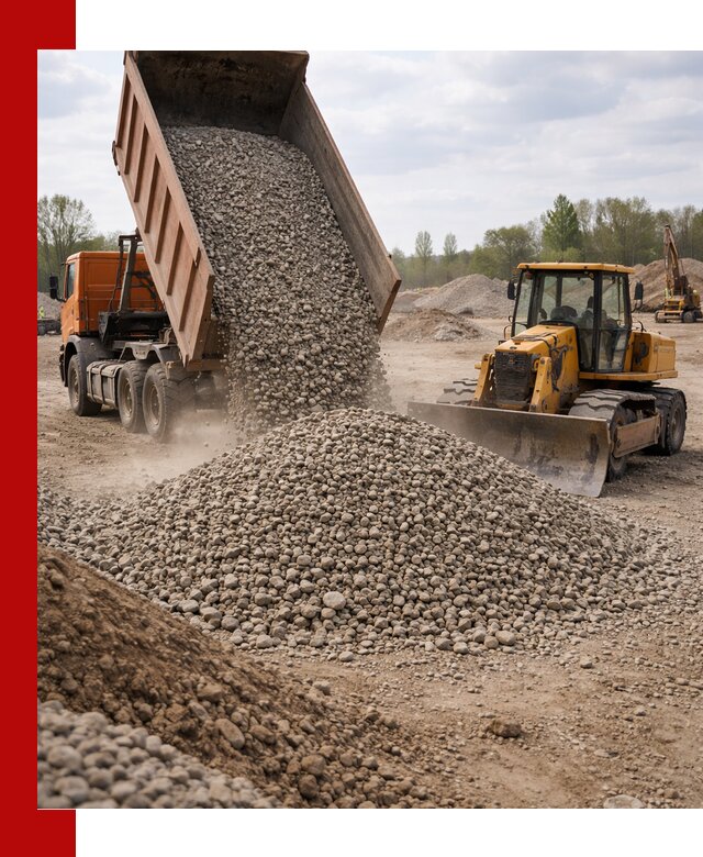 Доставка гравийного щебня фракции 40-70 в Кронштадте
