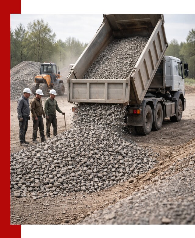 Доставка гравийного щебня фракции 70-120 в Кронштадте