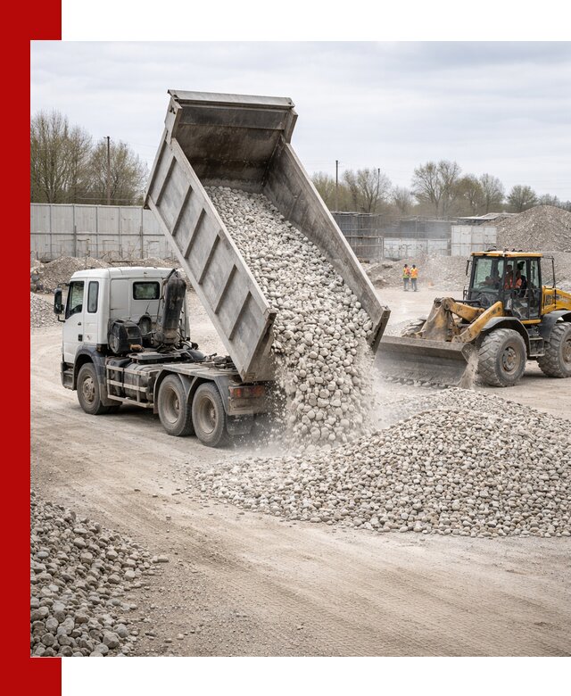 Доставка и продажа известнякового щебня в Кронштадте