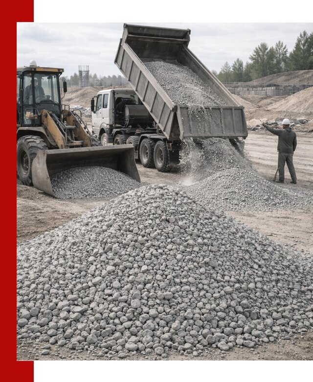 Доставка известнякового щебня фр. 5–20 в Кронштадте