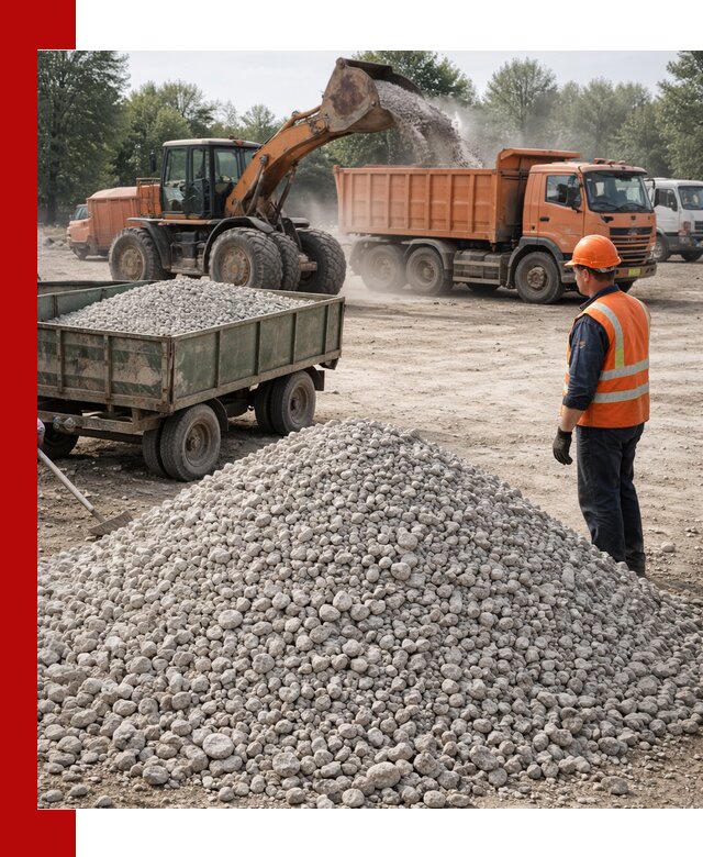 Доставка известнякового щебня фракция 20–40 в Кронштадте