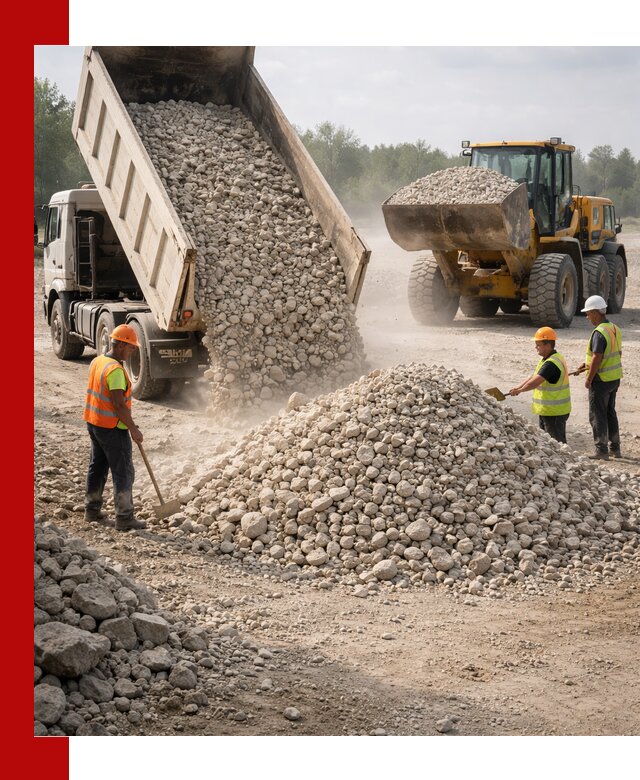 Доставка известнякового щебня фр. 40-70 в Кронштадте