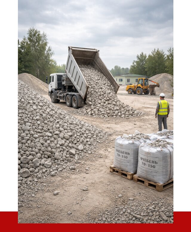 Известняковый щебень фракция 70-150 в Кронштадте от 1304 р. | ПРОНЕРУДКрн