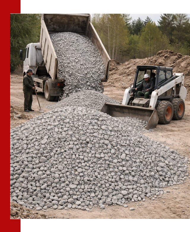 Доставка доломитового щебня в Кронштадте напрямую от карьера