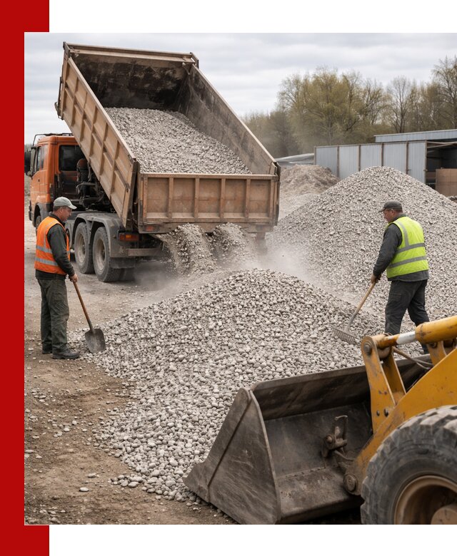 Доломитовый щебень фракции 5-20 с доставкой в Кронштадте