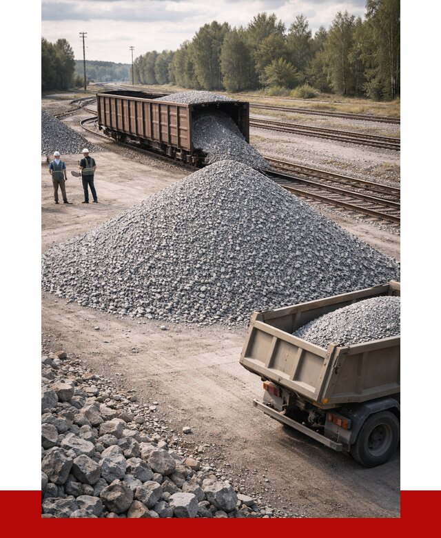 Железнодорожный щебень 20-60 в Кронштадте от 1774 р. | ПРОНЕРУДКрн