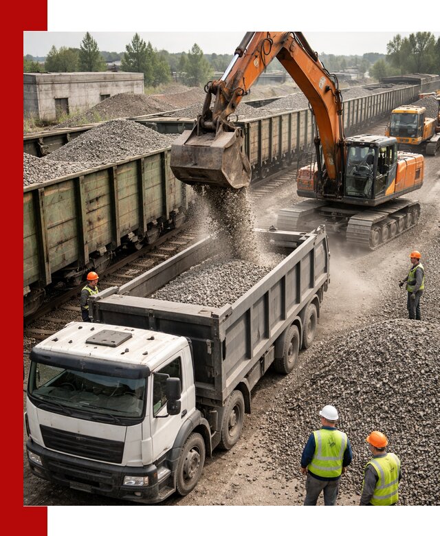 Железнодорожный щебень фракция 25–60 для поставок в Кронштадте