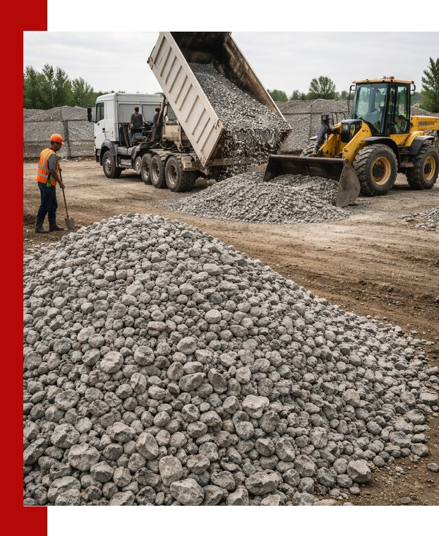 Доставка бетонного щебня фракции 40-70 в Кронштадте