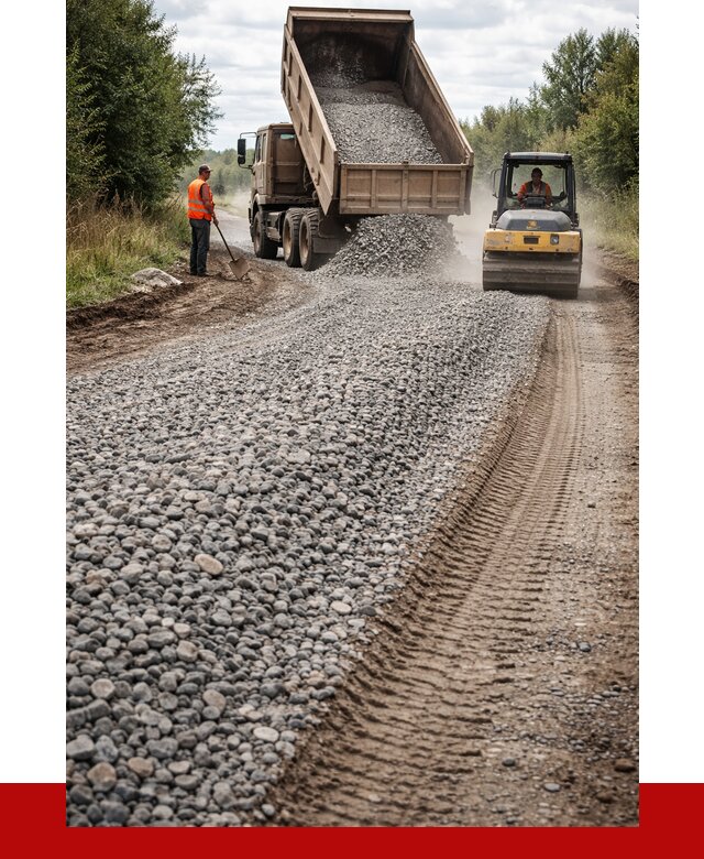 Щебень для отсыпки дороги в Кронштадте от 2817 р. ПРОНЕРУДКрн