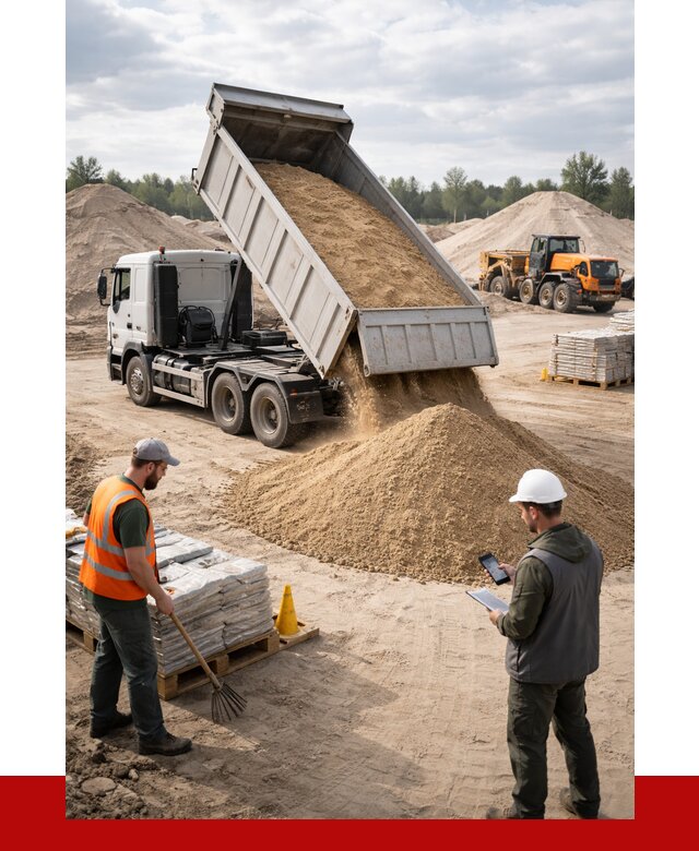 Карьерный песок с доставкой в Кронштадте от 3756 р. ПРОНЕРУДКрн