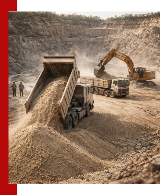 Карьерный песок навалом с доставкой в Кронштадте