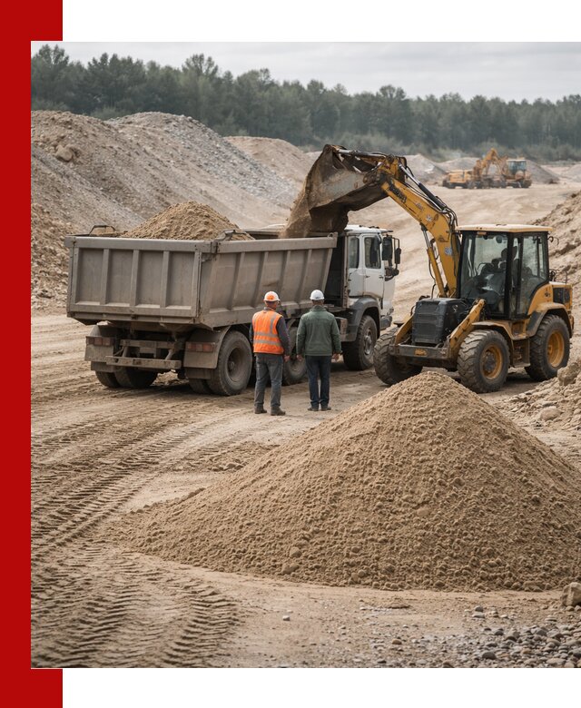 Карьерный среднезернистый песок с доставкой в Кронштадте