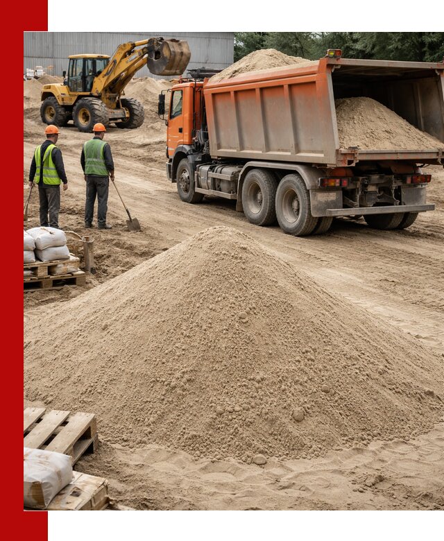 Доставка и продажа мытого речного песка в Кронштадте