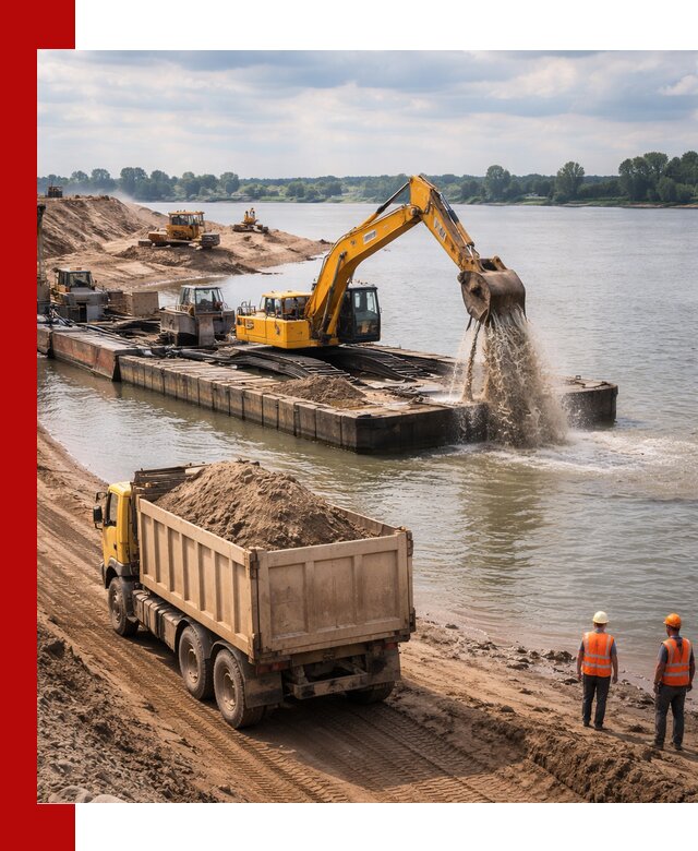 Намывной песок с доставкой в Кронштадте оптом и в розницу