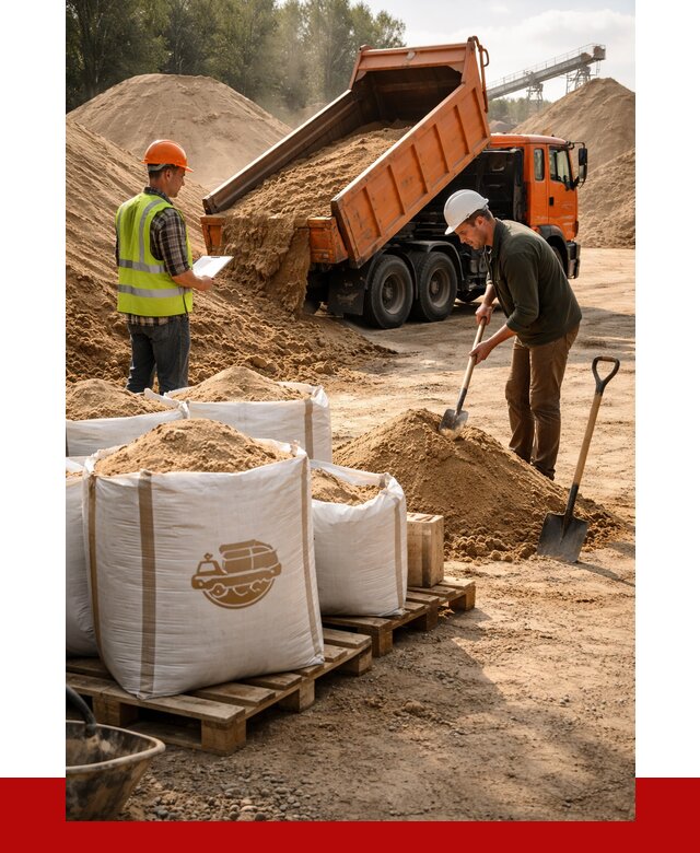 Строительный песок в Кронштадте от 2295 р. с доставкой, ПРОНЕРУДКрн