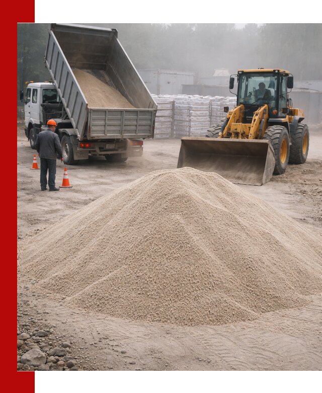 Кварцевый песок фракция 0–8 для стройработ в Кронштадте