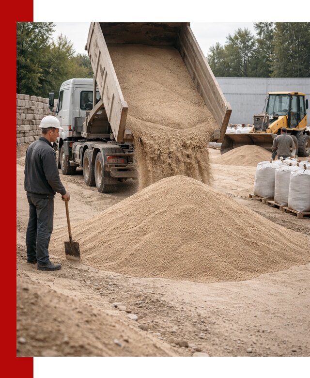 Кварцевый песок фракция 0–3 мм с доставкой в Кронштадте