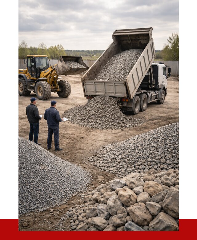 Гравий и камень с доставкой в Кронштадте от 4382 р. - ПРОНЕРУДКрн