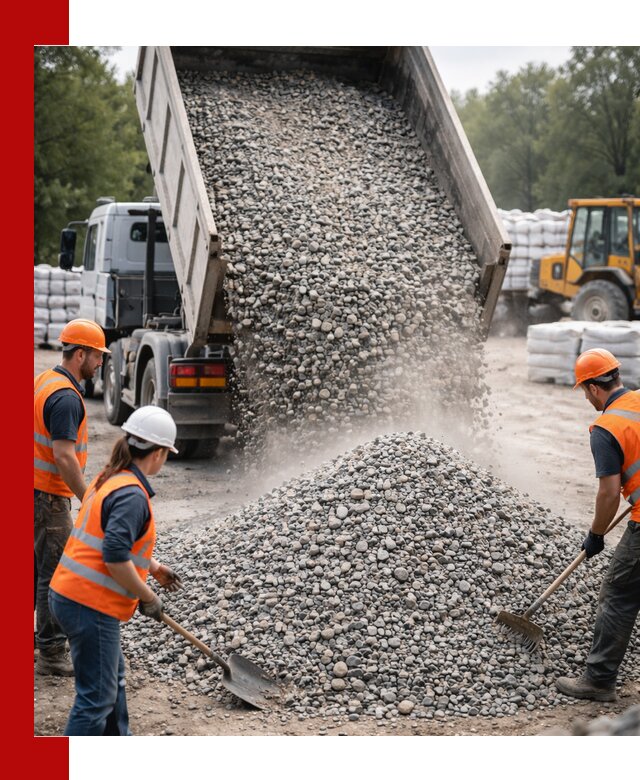 Доставка гравия и камня в Кронштадте оптом и в розницу