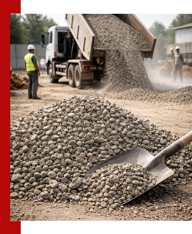 Доставка гравия фракции 20-40 в Кронштадте с самосвалами