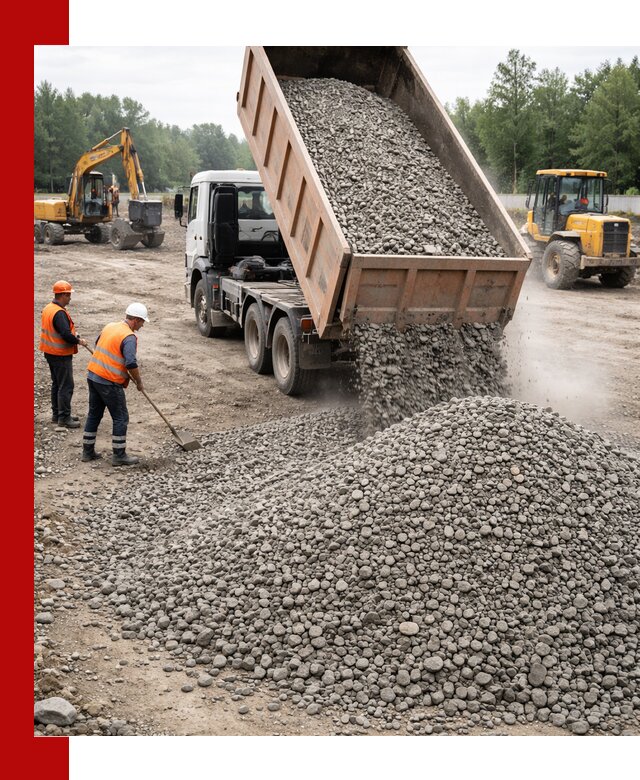 Доставка гравия фракции 40-70 в Кронштадте оптом и в розницу