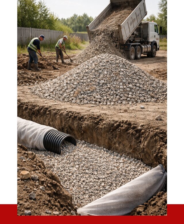 Гравий для дренажа в Кронштадте от 2295 р., доставка ПРОНЕРУДКрн