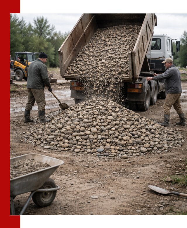 Доставка гальки речной оптом и в розницу в Кронштадте