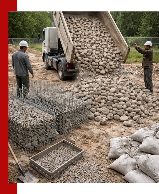 Камень для габионов фракция 70–151 в Кронштадте