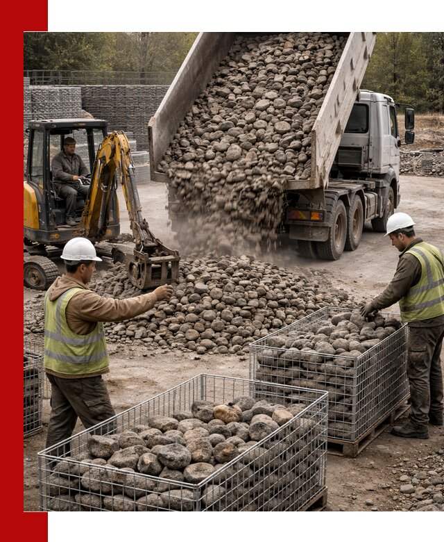 Камень для габионов фракция 100–201 в Кронштадте