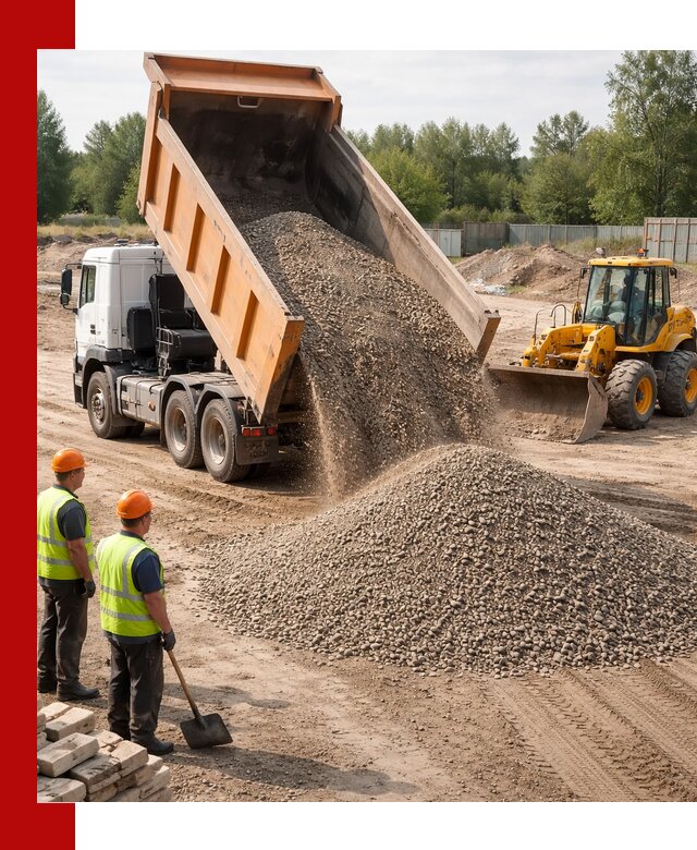 Доставка щебёночно-песчаной смеси ЩПС С7 в Кронштадте