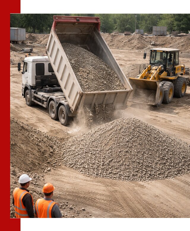 Щебень с песком (ЩГПС С2) с доставкой в Кронштадте