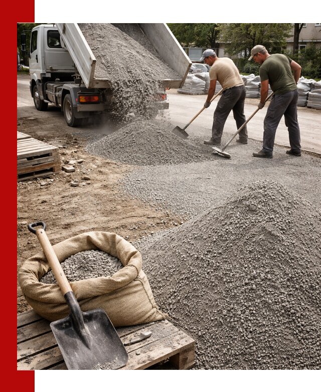 Отсев для тротуарной плитки в Кронштадте — доставка и укладка