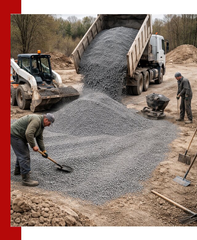 Отсев для подсыпки в Кронштадте — доставка и подсыпка на участок