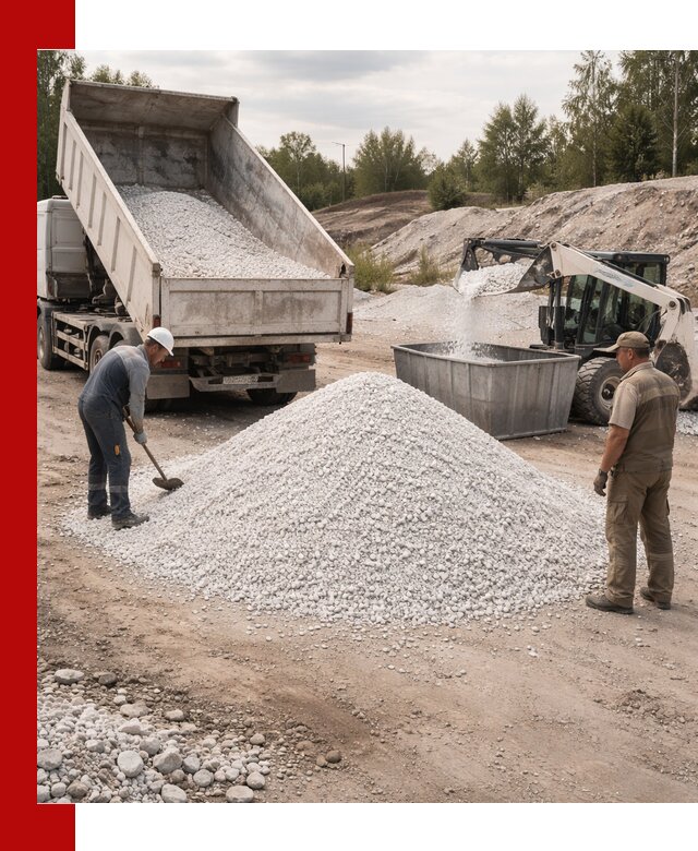 Доставка и продажа белой мраморной крошки в Кронштадте