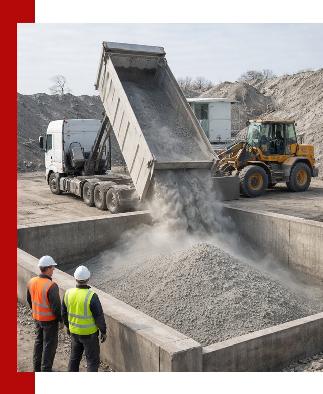 Доставка цемента навалом в Кронштадте крупными партиями