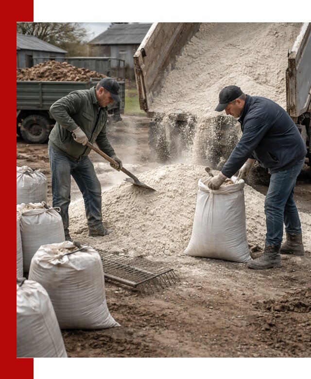 Доставка извести пушонки в Кронштадте оптом и мелким оптом