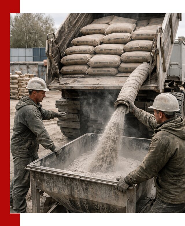 Доставка цемента М400 в Кронштадте оптом и в розницу