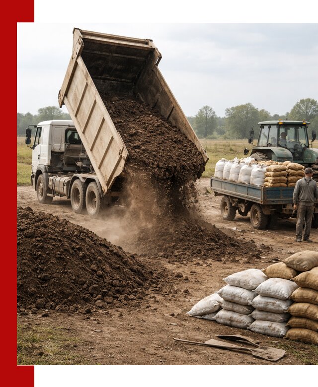 Доставка грунта и удобрений оптом в Кронштадте для сельхоз и строительства