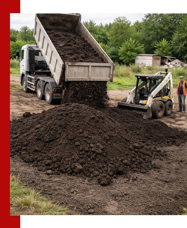 Поставка плодородной земли с доставкой самосвалом в Кронштадте