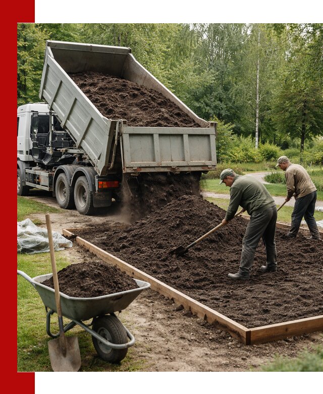 Доставка грунта для озеленения и благоустройства в Кронштадте