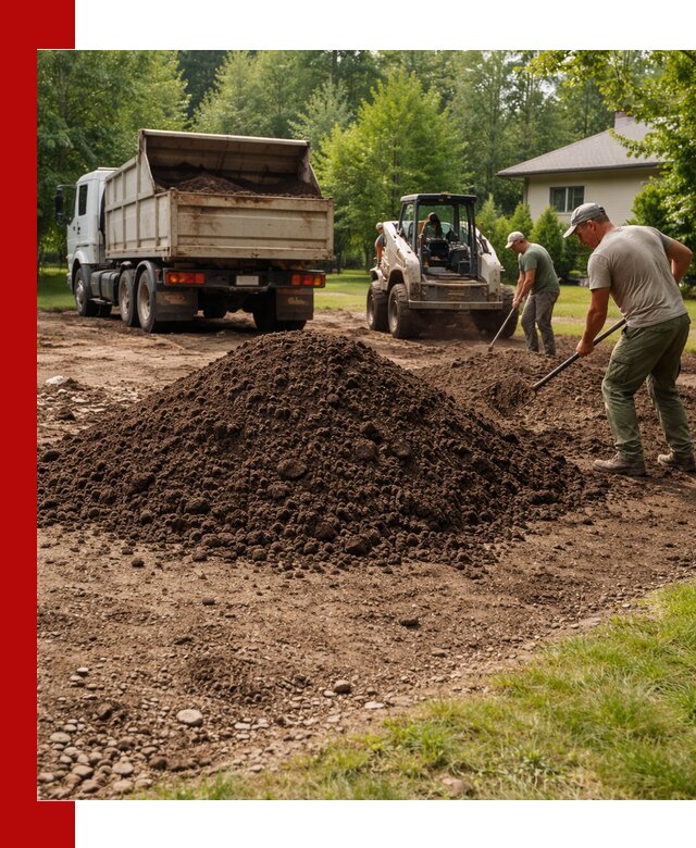Доставка и укладка грунта для газона в Кронштадте