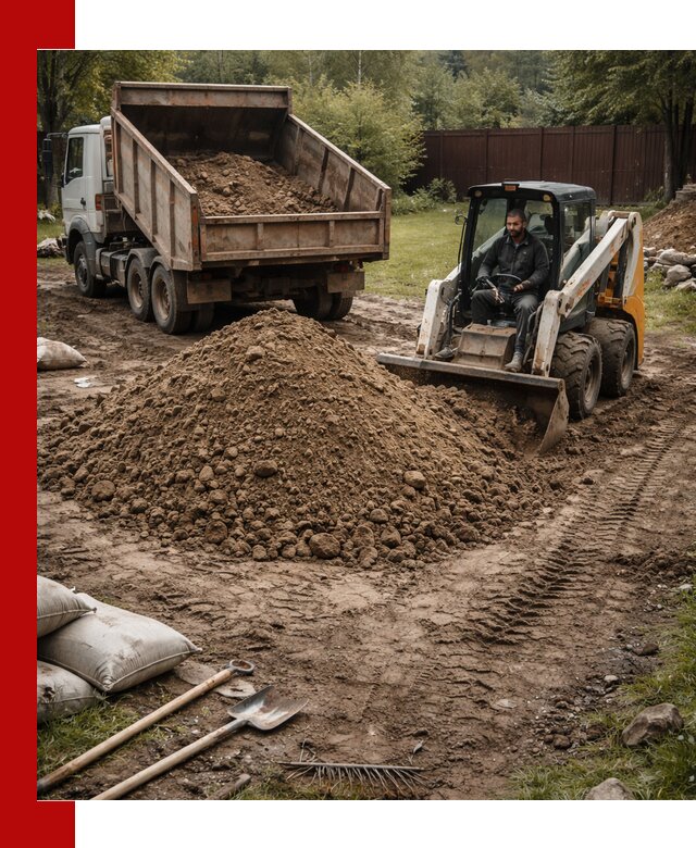 Суглинок для планировки участков в Кронштадте с доставкой и выгрузкой