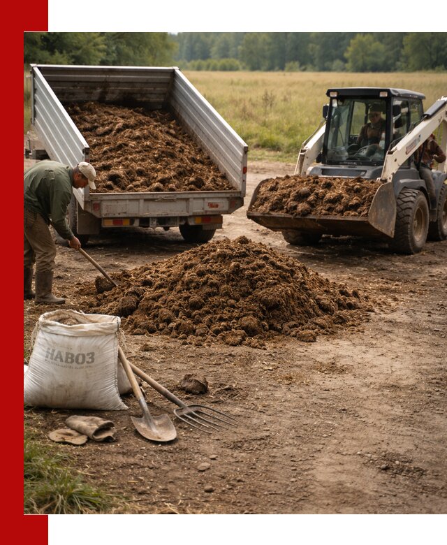 Доставка конского навоза в Кронштадте с разгрузкой и доставкой на объект