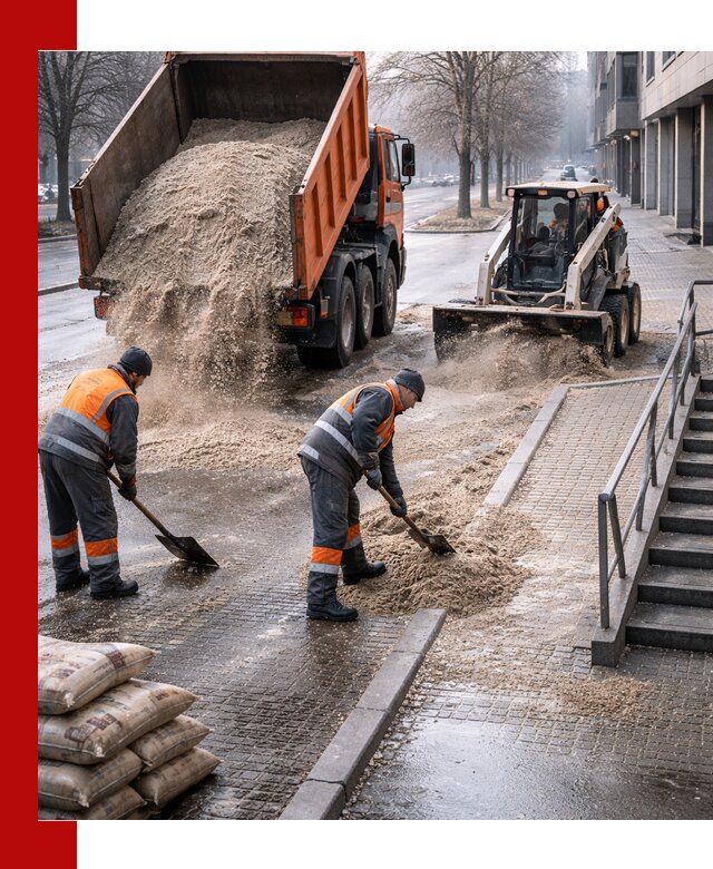 Поставка противогололедных материалов в Кронштадте
