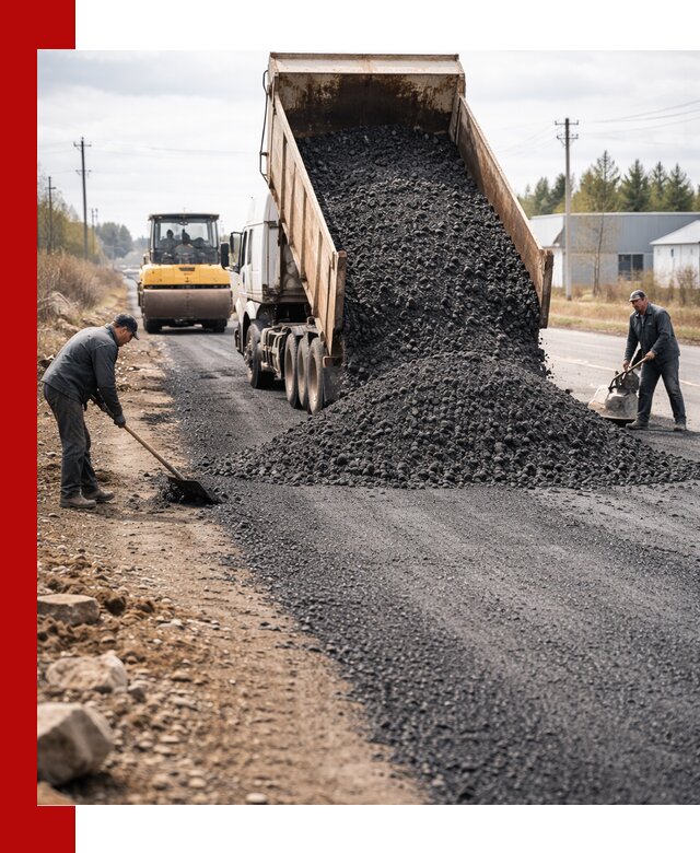 Асфальтовая крошка для дорог в Кронштадте — поставка и доставка